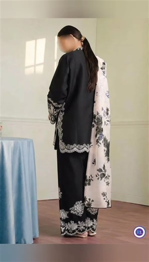 Elegant Black & White Embroidery | Coco 3-Piece Lawn Collection | Affordable Luxury Lawn Suit #dress