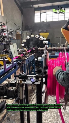 Hose Winding Machine at Work 😱 Perfect Plastic Hose Coils!