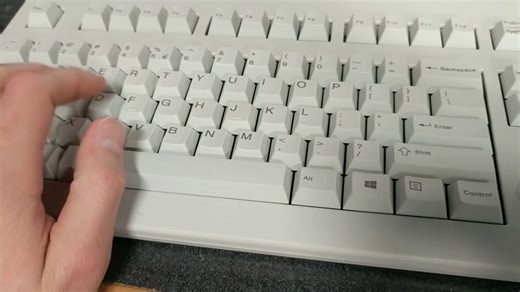 Typing on the Cherry MX Board Silent keyboard