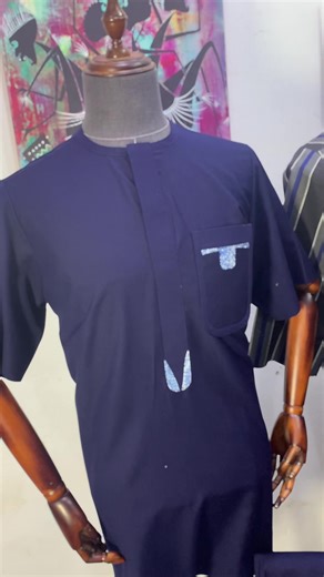 Navy blue African men’s wear… available only on pre order