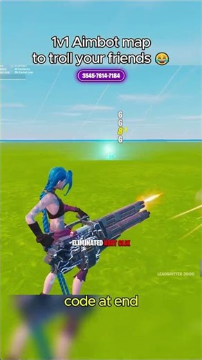 1v1 AIMBOT to troll in Fortnite 💀