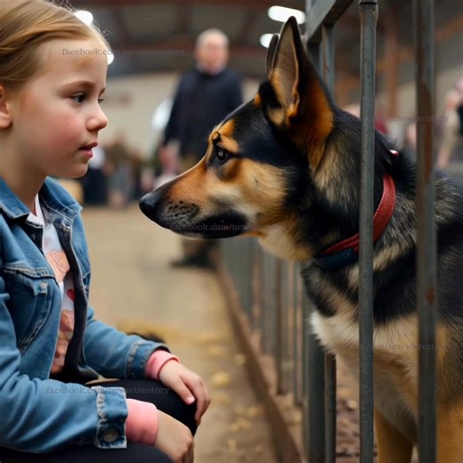 A fallen cop’s daughter steps alone into a German Shepherd auction—and her reason stuns all…😲😲😲…Late July hummed at the fairgrounds, alive with popcorn’s buttery tang, sunburned skin, and the Tilt-A-Whirl’s metallic wail clashing with cowbells and raffle barks. It was a place of clamor, not quiet. Of joy, not shadows. So no one saw the girl at first. Small, almost fragile, she stood in scuffed sneakers and a faded hoodie, her braid too precise for a child without care. Her backpack was clutch