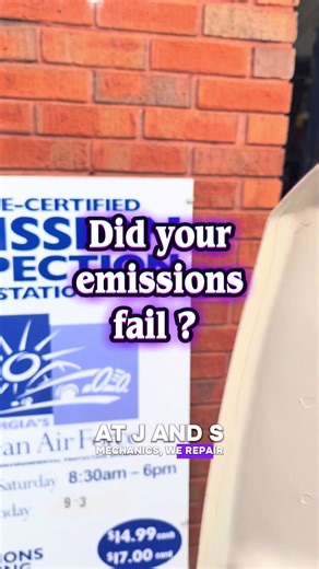 J&S is ready to help you out with those codes/fails/issues. We offer a variety of options to help you get this off of your to-do list. Check us out, we provide the most affordable repairs compared to other locations. #jsmechanics#marietta#emissions