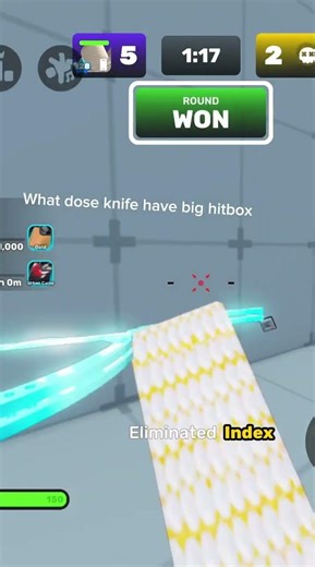 Knife has a big hitbox like that one icewing in mm2