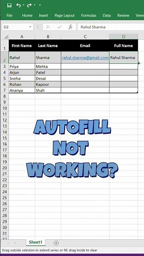 Ctrl + E = Excel Magic! 🤯 Learn Flash Fill