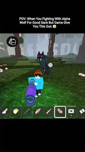 When You Fighting With Alpha Wolf For Good Sack #roblox #99nightintheforest #relatable#robloxmeme