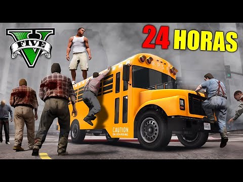 SOBREVIVIENDO a 24 HORAS contra ZOMBIES en GTA 5 !! (Grand Theft Auto V)