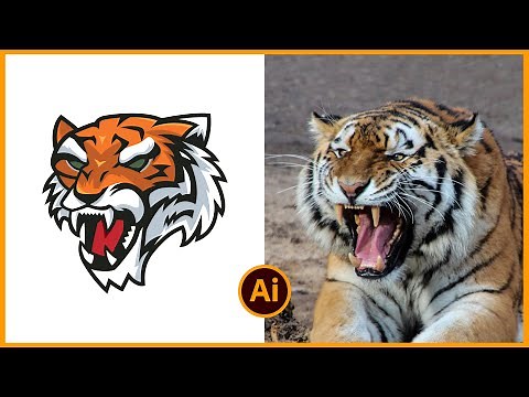 Logo Design Tutorial : How to make a Tiger Logo in Adobe Illustrator