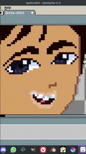 Drawing Sprites in #pixelart at #libresprite