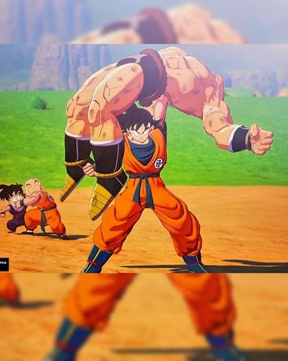 Goku Uses Kaio-ken for the First Time Against Nappa!😱 #dragonballz #gaming #shorts