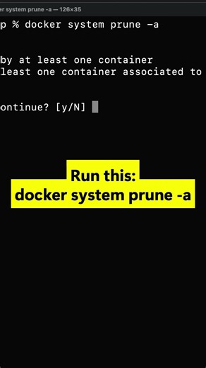 Docker Disk Full? Free Space with One Command #shorts