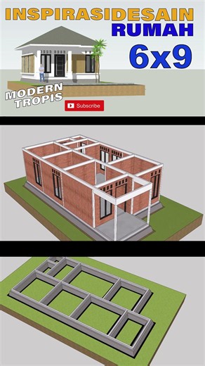 Desain rumah minimalis - ukuran 6x9 #desainrumah #bangunrumah #rumahsederhana #rumah #housedesign