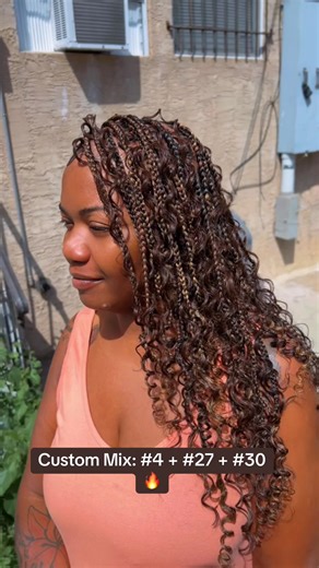 4/27/30 custom braid mix🤎#creatorsearchinsights Customized knotless braids with #4, #27, and #30. The mix of dark brown, honey blonde, and auburn gives a natural yet bold look. Three tones, one flawless style. #KnotlessBraids