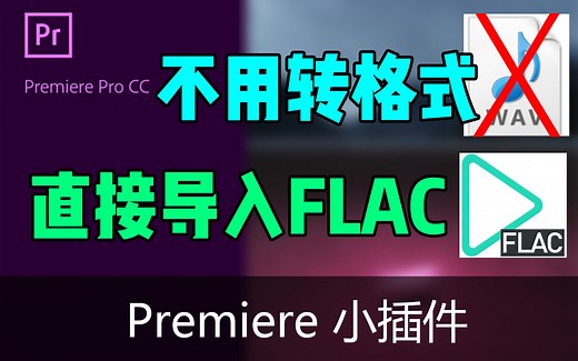 【Pr教程】Flac无损音频直接导入Premiere【插件】