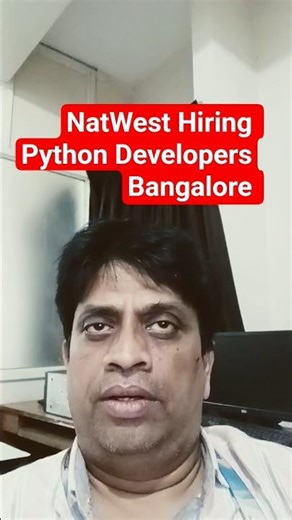 NatWest Hiring Python Software Engineer #AI/ML #Bangalore 2026