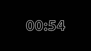 One minute countdown on myriad pro bold 2 typography in black and white Free Stock Video Footage
