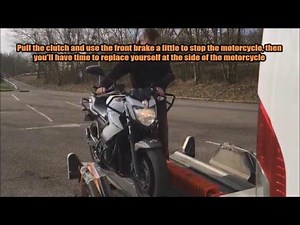 How to load a motorcycle (and tie it) on a Trailer (or in a Van) - english version -