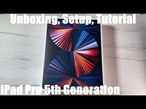 Apple iPad Pro (5th. generation, 2021) 12.9-inch iPad Pro Space Gray unboxing, setup and instruction