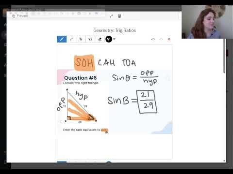 CAASPP Test Prep Study Guide Trig Ratios SOH CAH TOA Math Geometry Trigonometry