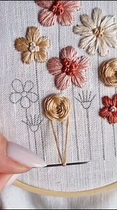 wow! Unique Flower Embroidery Steps #flowers #video #new #foryou #viral #trending #reels #reelsvideo | Embroidery Skills ideas