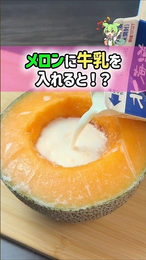 【衝撃】メロンに牛乳で絶品シャーベットに！？