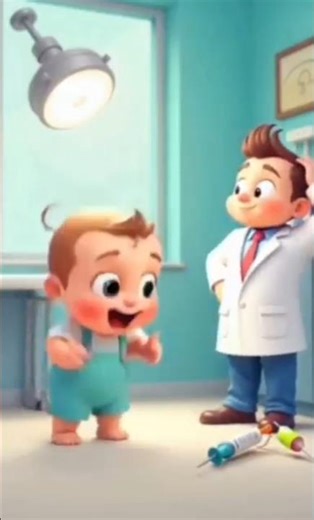 Baby Starts Crying After Seeing Injection 😂💉 Funny Doctor vs Baby Short#babyshorts