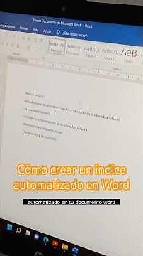 Aprende a insertar el índice de tu documento Word automáticamente🏅 #tesis #asesoriadetesis