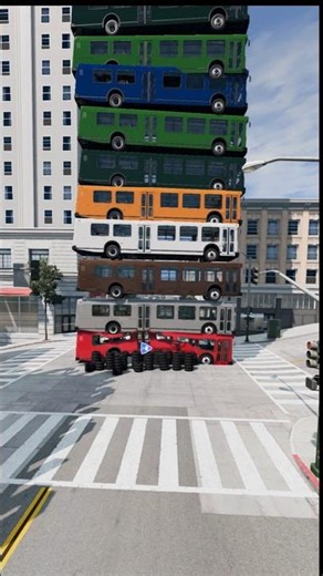 Colorful Buses Falling From Sky 💥 Extreme BeamNG Crash Test” #beamngexperiments