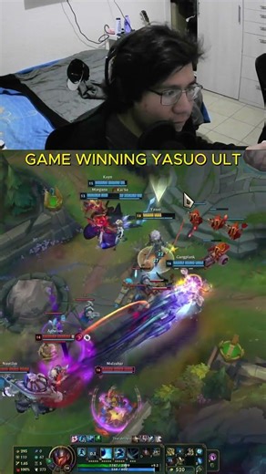 game winning yasuo ult #leagueoflegends