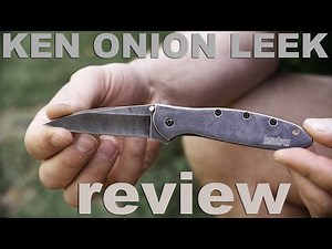 The Kershaw Ken Onion Leek Pocket Knife Review. With Woodplay and Beer. Made in USA