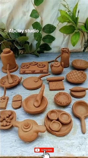 handmade polymer clay miniature kitchen set || diy polymer mini kitchen set |#kitchenset #shorts