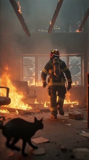 The Cat and the Firefighter: A Heroic Rescue