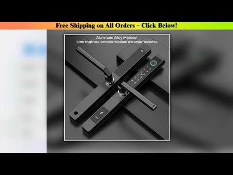 ZHDCOOKEY Electronic Door Lock APP Remote Unlock Waterproof Fingerprint IC Card Password Aluminum