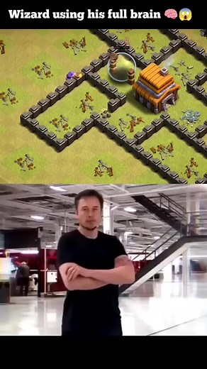 ‏Wizard using his full brain 😱🧠 #clashofclans