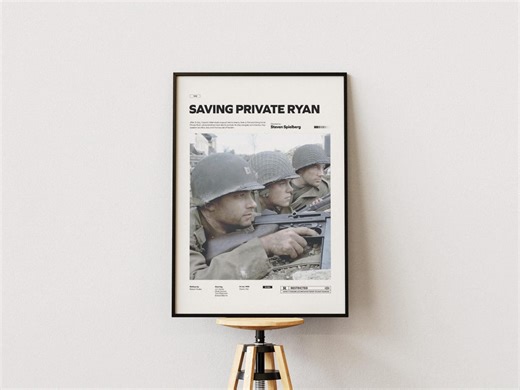 Saving Private Ryan Movie Poster | Steven Spielberg's Saving Private Ryan Poster Print | Special Design Poster | Glossy Paper Movie Poster - Etsy UK