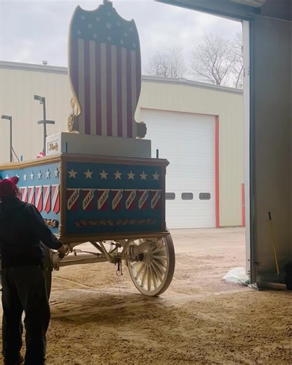 12K views · 350 reactions | Wagons are rolling into their temporary summer home, as important renovation work happens at the Deppe Wagon Pavilion. Items like improved HVAC, air circulation, fire suppression and mold abatement will occur. | Circus World | Facebook
