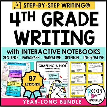 4th Grade Writing Curriculum 4th Grade Writing Interactive Notebook, ELA