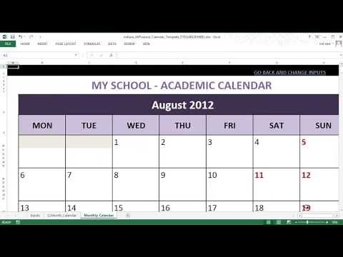 All-Purpose Calendar Maker (Excel Template)