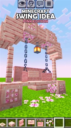 Minecraft:Swing Idea In Pink Edition🪑!#shorts#minecraft