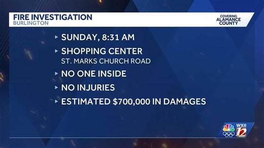 No injuries after structure fire in Burlington, officials say