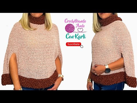 Capa tejida a crochet 🎀 Modelo “Trufa” 🍫 - TUTORIAL PASO A PASO -