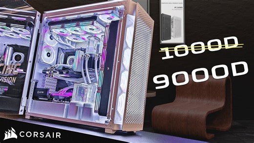 【4K60帧】GGF介绍海盗船新款9000D RGB AF超级塔机箱：1000D的完美替代品 | Computex 2024 | 机翻中文