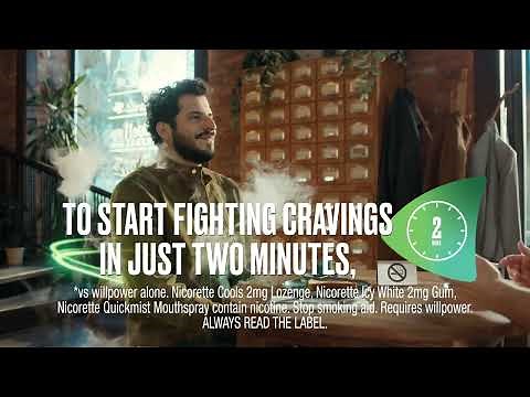 Ready to quit? Nicorette lozenges are clinically proven to fight smoking cravings in 2 minutes.*