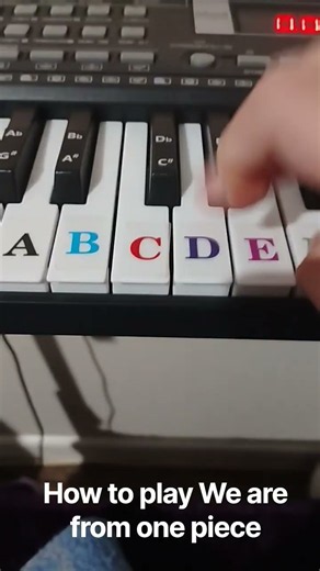 how to play we are from one piece on piano