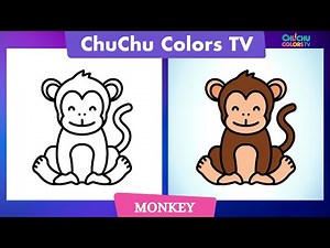 Easy Monkey Drawing for Beginners | Step-by-Step with ChuChu Colors TV