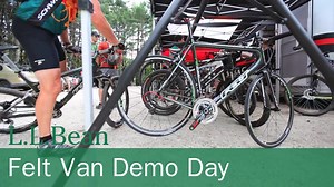 The experts at Felt Bicycles joined L.L.Bean recently at Bradbury Mountain State Park (Pownal, Maine) during one of our weekly group mountain bike rides. Felt brought along its demo van filled with its cutting-edge, world-class performance bikes for customers and employees to try. Felt bikes are available at the L.L.Bean Bike, Boat and Ski Store in Freeport. To learn more about our free group rides visit: http://bit.ly/LLBean_Freeport_Bike_Store_. | L.L.Bean