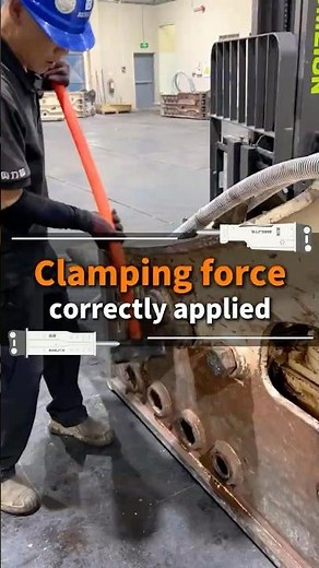 Clamping force, correctly applied.