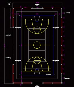 Autocad Basketball Court Dwg