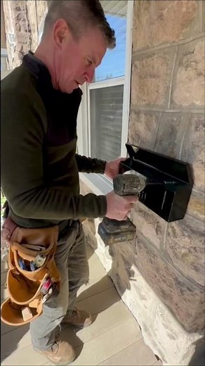 How to attach a mailbox to a stone wall with Carpenter Mark