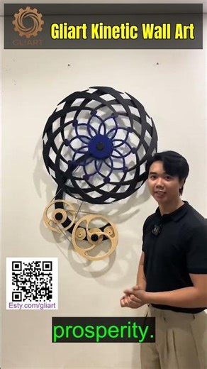 ETSY SHOP Smooth No Battery Kinetic Wood Creation Mesmerizing Movement #EtsyShop #KineticWallArt #